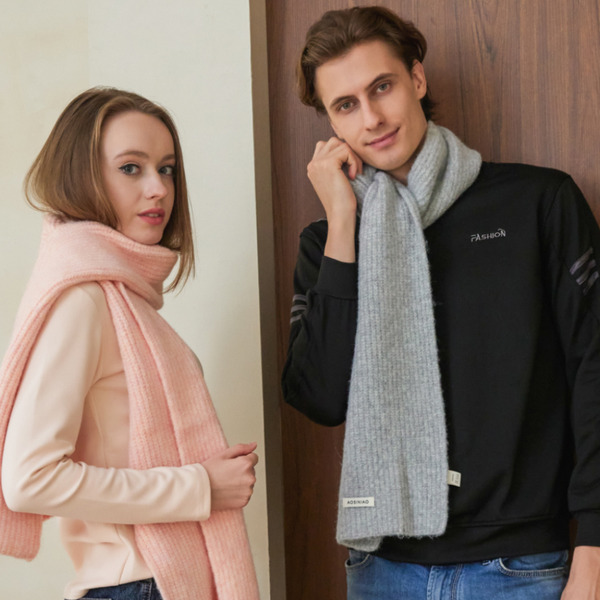 日系高質感羊毛圍巾圍脖(加絨/保暖/KDM-A009)