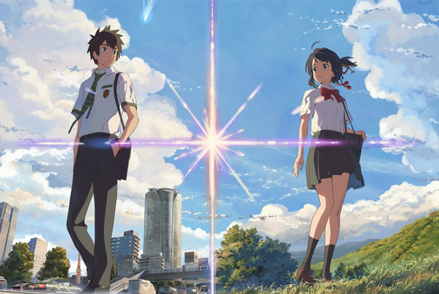 2016 年上映，由新海誠編導、CoMix Wave Films 製作的《你的名字》。故事圍繞居住在鄉下的少女宮水三葉與東京少年立花瀧，兩人因神秘力量而偶爾互換身體，進而建立深厚情感，然而，當瀧試圖尋找三葉時，才發現兩人其實身處不同的時間線，而一場隕石災難正威脅著她的家鄉。