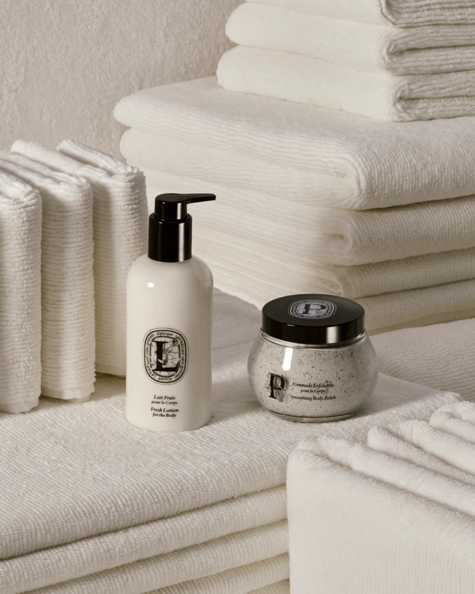 Diptyque全球最熱賣的產品：身體護理系列，包含身體乳與去角質乳霜等