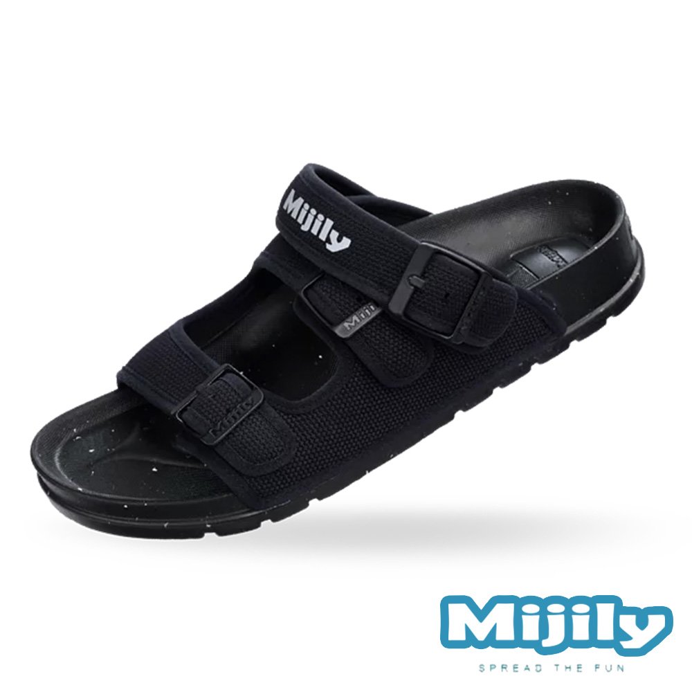 【Mijily】AIR大氣涼拖鞋『經典全黑』MA0102 中性.戶外.旅遊.健行.沙地.水上活動.涼鞋.溯溪