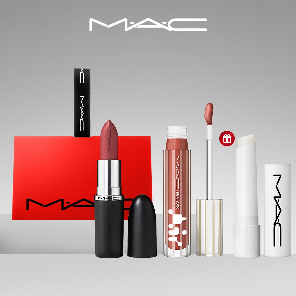 【MAC】限量唇膏熱銷精選禮盒 | 唇彩任二贈4D嘟嘟翹唇膏 CLEAR 新年禮物 女生禮物 潤唇膏 護唇膏 口紅