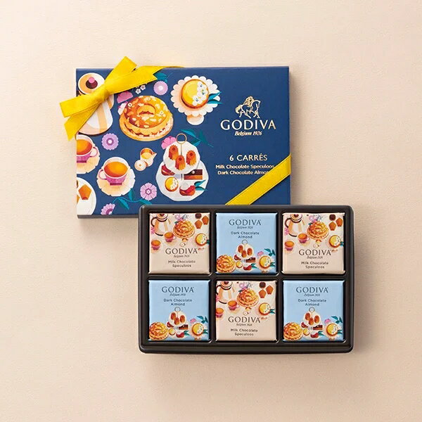 日本限定限量版 GODIVA 下午茶甜點派對巧克力片禮盒六枚入款情人節聖誕節新年禮物－珍藏版現貨在台