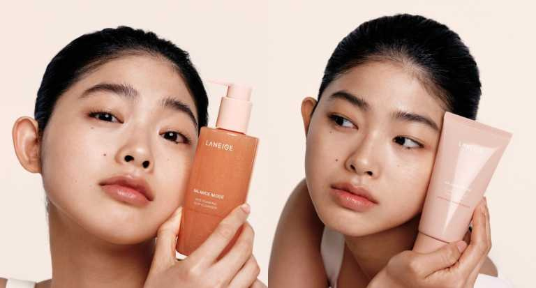 蘭芝 米活萃穩膚深層潔顏凝膠250ml／700元、無油光保濕乳 80ml／700元、毛孔調理可撕面膜 100ml／660元（圖／品牌提供）