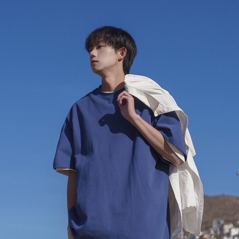 日雜風穿搭基礎款寬版短袖T恤 / 男女皆可穿 / oversize落肩寬鬆 / 7色 / S-5XL / 大尺碼【QTJBYHY33】