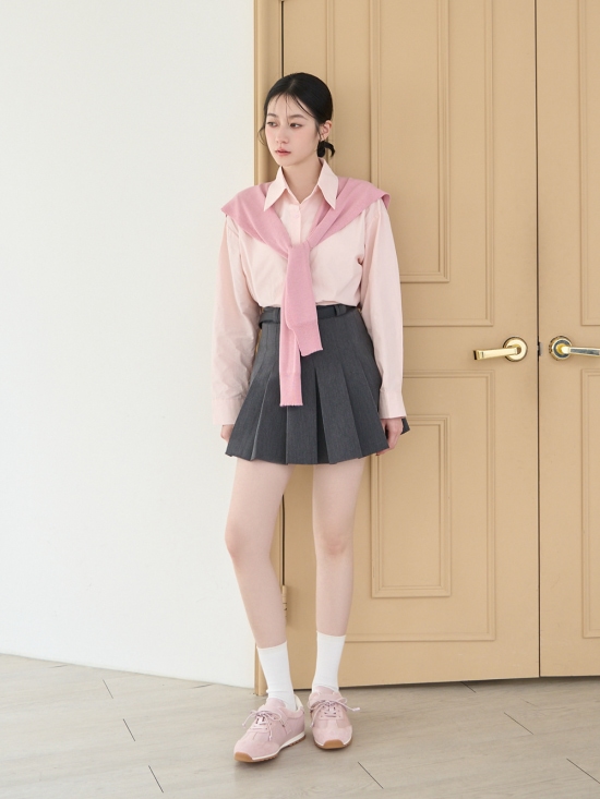 D+AF 2026春季新品真皮休閒鞋穿搭推薦 粉彩系列真皮綁帶淺口休閒鞋