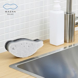 日本MARNA廚房海豹造型菜瓜布(3入組) 日本製3入組