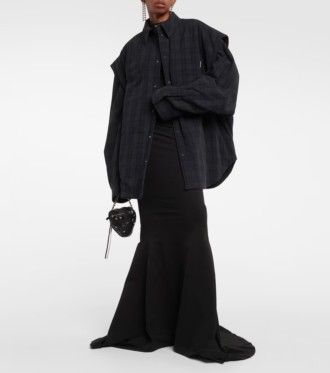 BALENCIAGA 灰色 Detachable Sleeves 衬衫