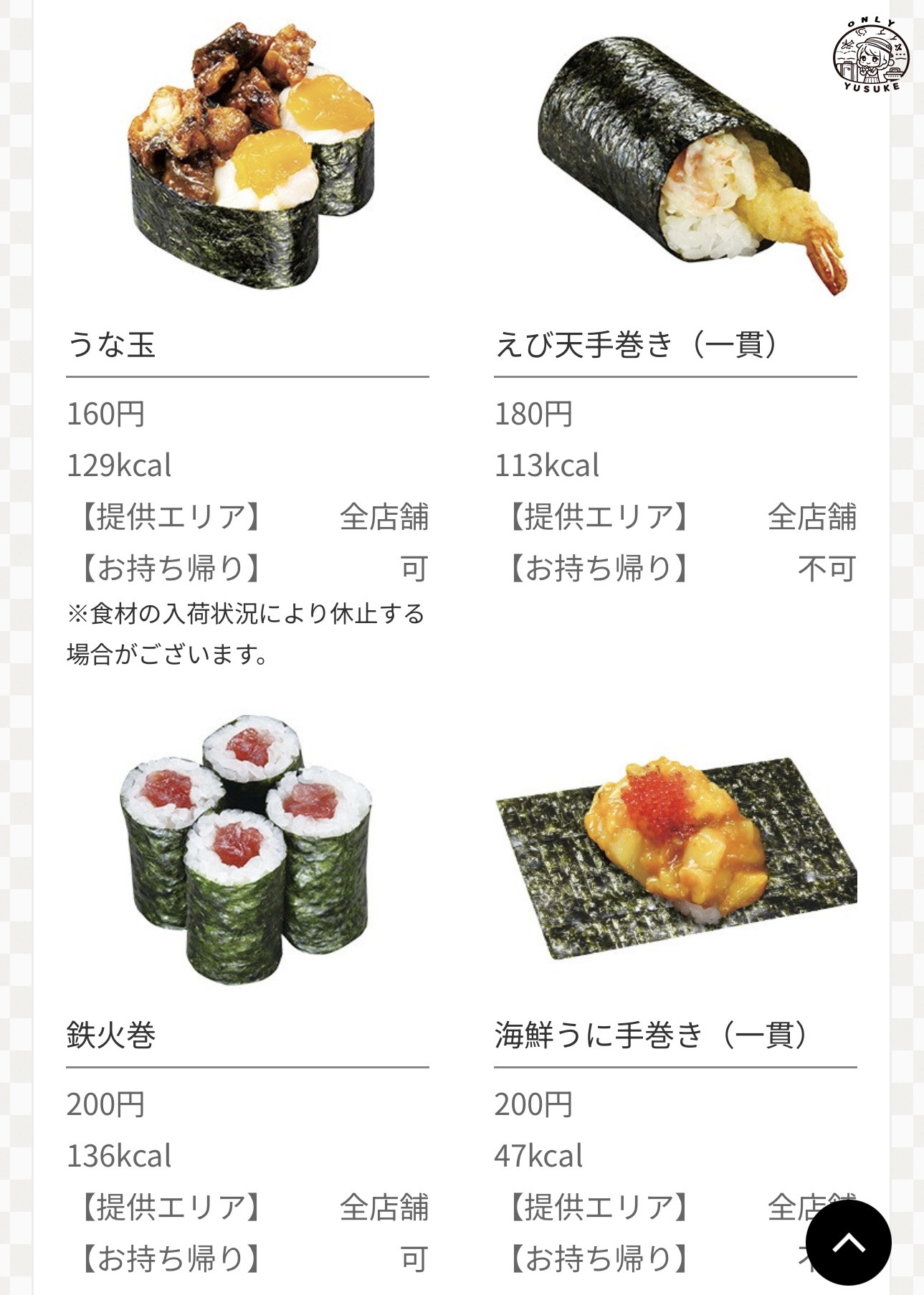 沖繩藏壽司菜單