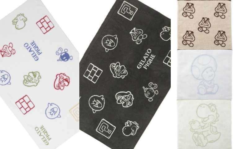 SUPER MARIO BABY MOCO提花毛毯/3100元、【SUPER MARIO】角色手巾 410元（圖／品牌提供）