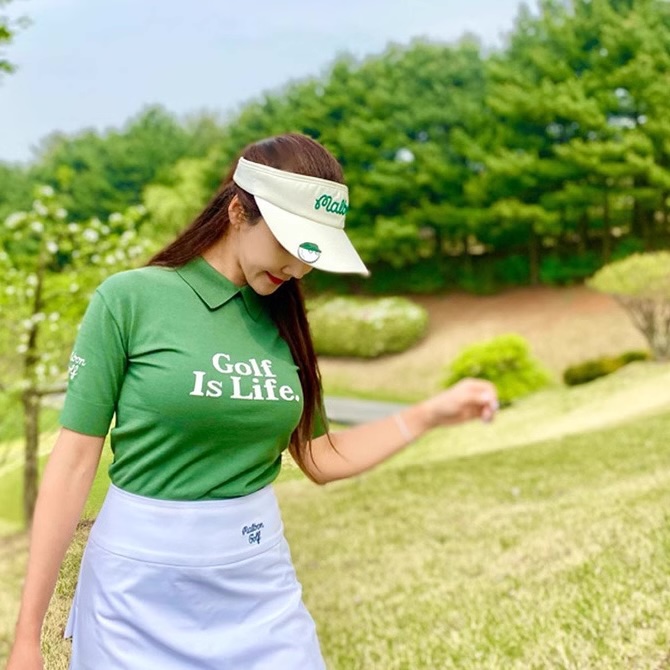 malbon 高品質戶外遮陽帽可調尺寸Mark女士無頂帽高爾夫帽子