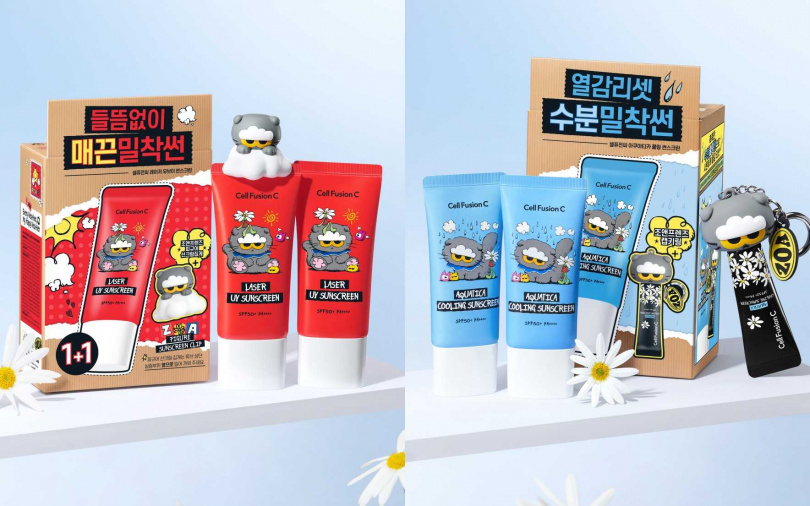 買ZO&FRIENDS聯名全效修護防曬霜35ml 2入組送ZOA造型夾、買ZO&FRIENDS聯名超水潤涼感防曬霜35ml 2入組送10ml ZOA鑰匙圈防曬霜。（圖／品牌提供）
