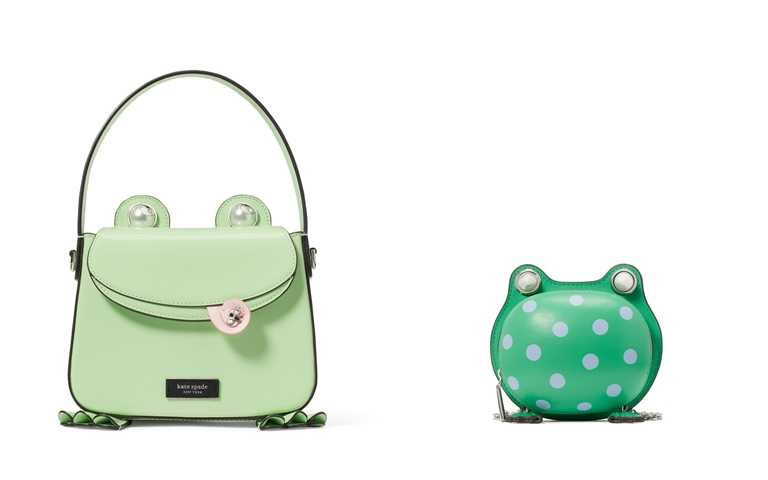 （由左至右）Lily青蛙造型漆皮新奇包／Lily青蛙造型立體新奇包。