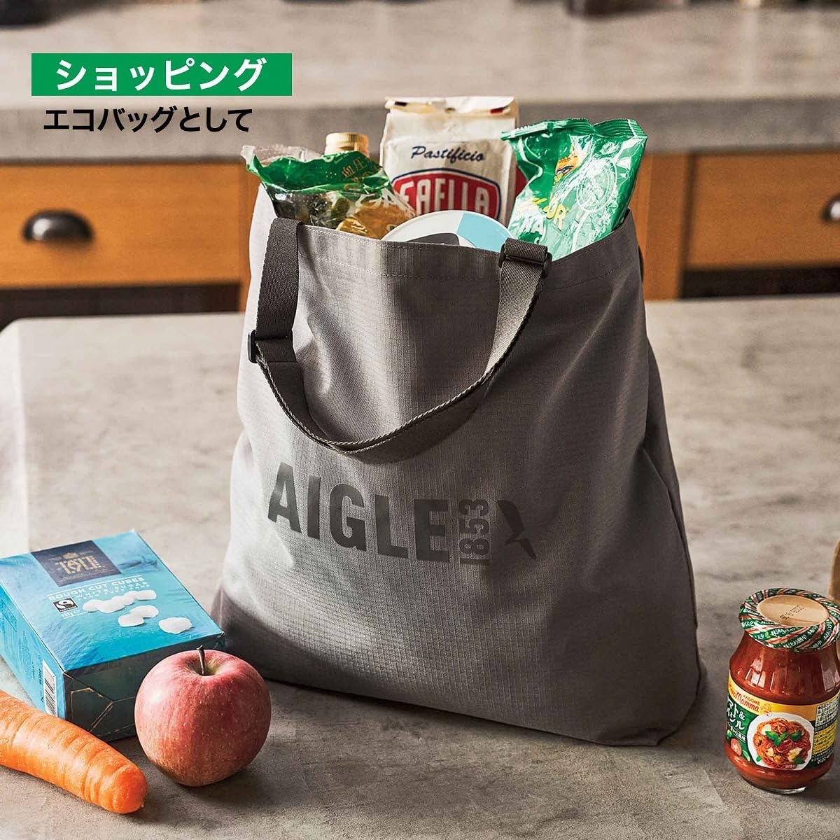 AIGLE束口托特包購物方便