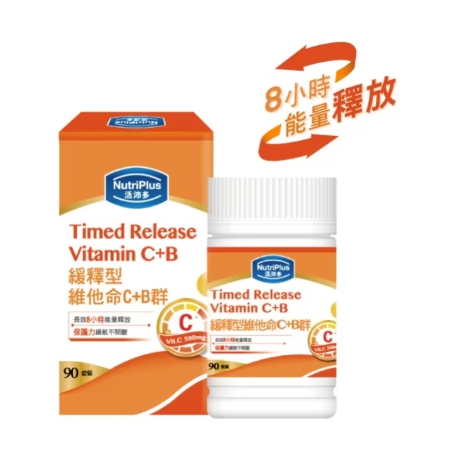 NutriPlus 活沛多 緩釋型維他命C+B群 90錠