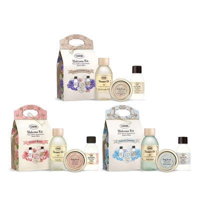 SABON 明星三部曲禮盒 (沐浴油+磨砂膏+身體乳) 專櫃公司貨