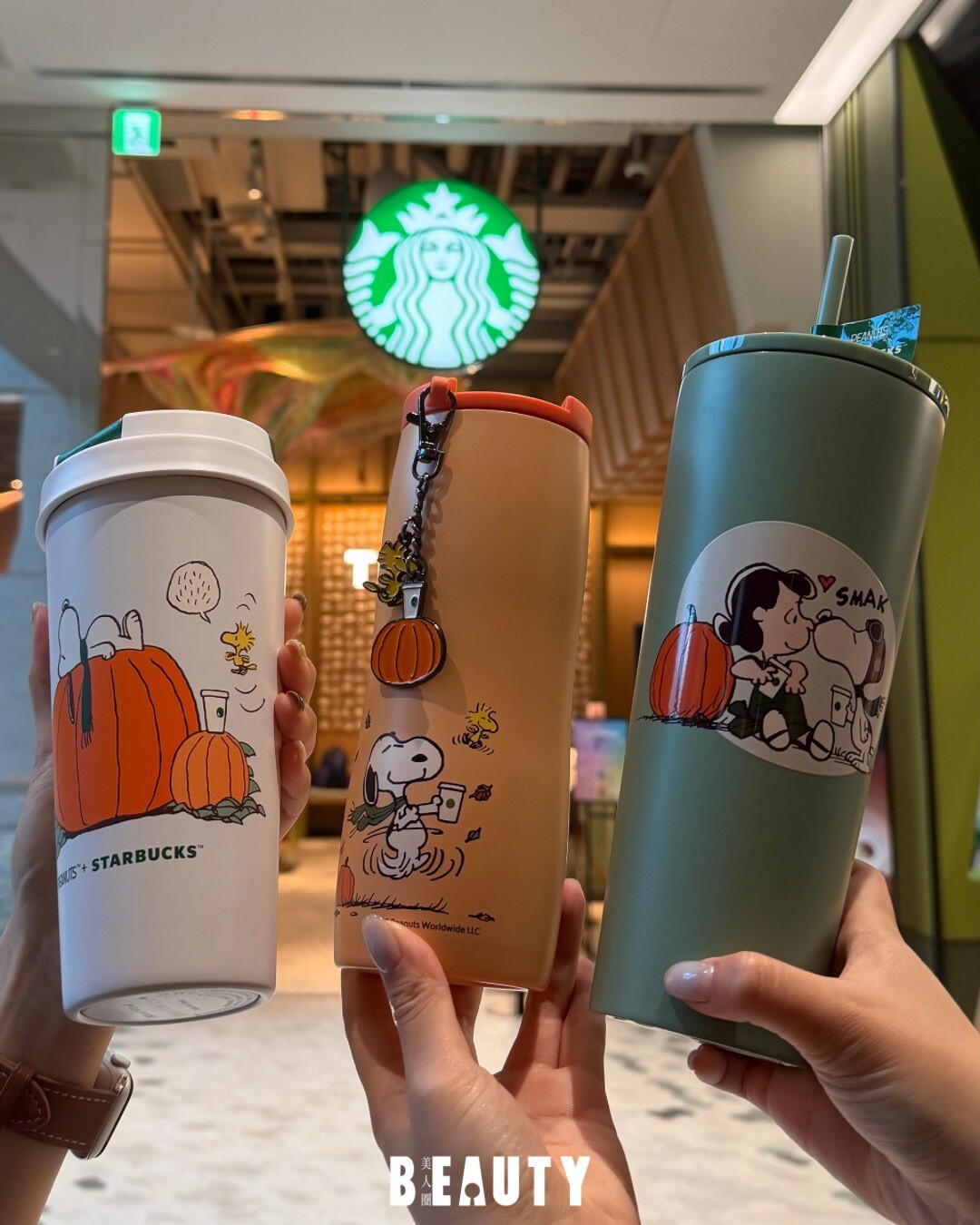 星巴克Ｘ史努比聯名登場！PEANUTS玻璃冷水杯、南瓜吊飾不鏽鋼杯、綠圍裙娃等9款一次看