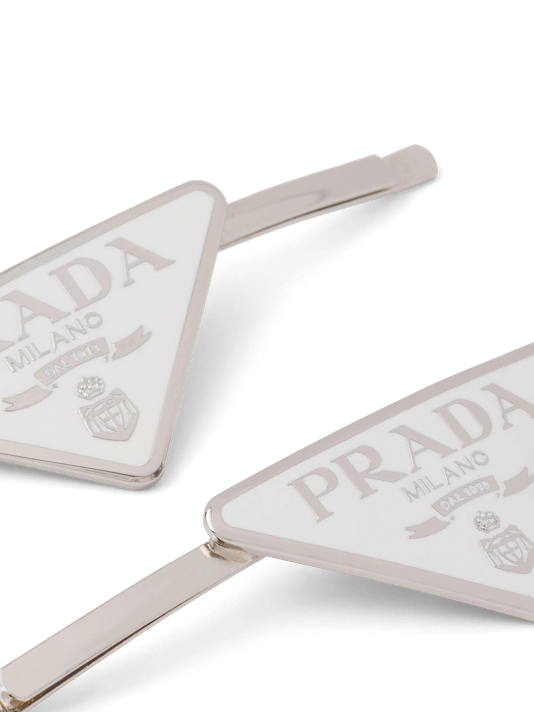 Prada logo hair clips