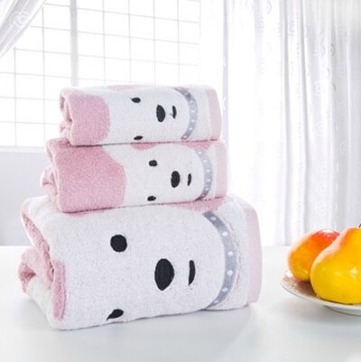 浴巾 毛巾 方巾 三件套-可愛小狗蓬鬆吸水高品質衛浴用品3色72t12【獨家進口】【米蘭精品】