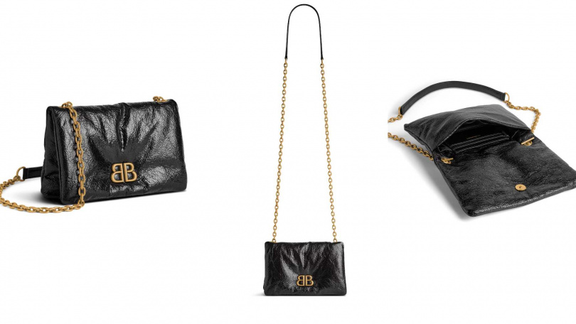 Balenciaga黑色Monaco Nano枕頭包／30,850元（圖／品牌提供）