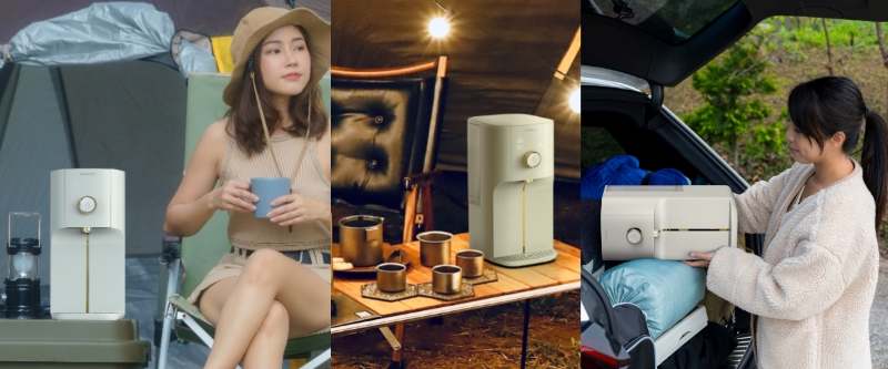 OVO 攜特力屋推小宅 RO 瞬熱飲水機 Slim SR3，窄版設計小空間就擺得下、露營也適用