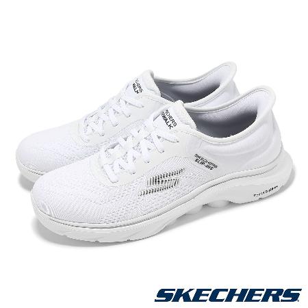 Skechers 休閒鞋 Go Walk 7 Slip-Ins 女鞋 白 灰銀 套入式 健走鞋 125233WBK