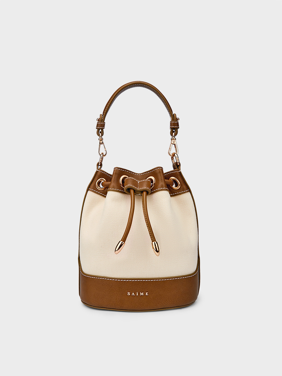 S'AIME 帆布拼接小水桶包