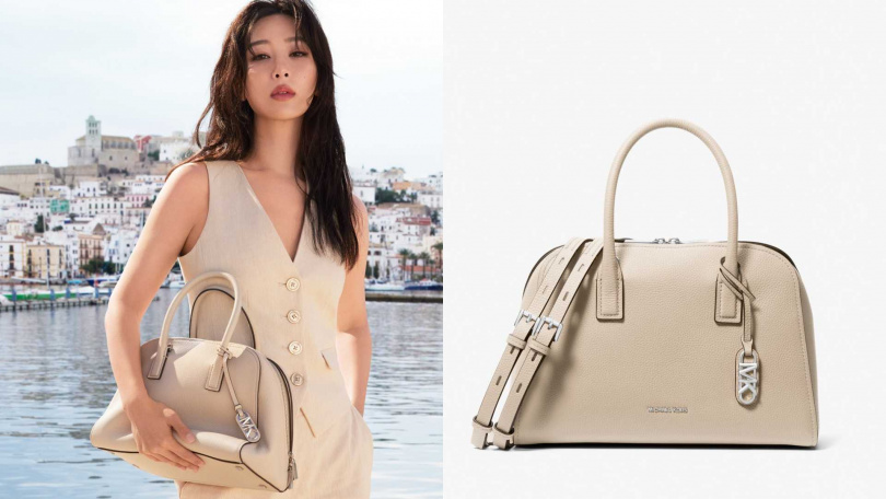MICHAEL KORS ASHTON淺沙色肩背提包／16,300元（圖／品牌提供）