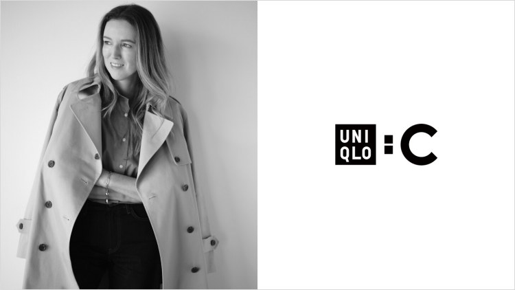Uniqlo創意總監Clare Waight Keller ，與C系列Logo。