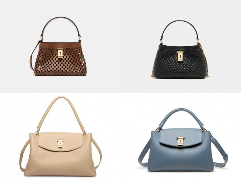 BALLY LOCK ME 雙層小手提包／43,800元；LOCK ME 鎖孔設計小手提包／58,200元（圖／品牌提供）