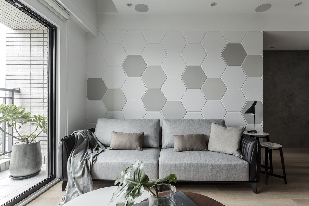灰色；住宅；居家；室內設計