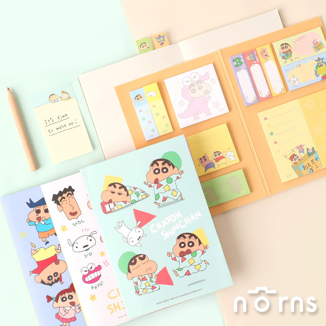蠟筆小新便利貼套裝本- Norns 正版授權 N次貼 自黏便條紙 Sticky memo 標籤貼 貼紙