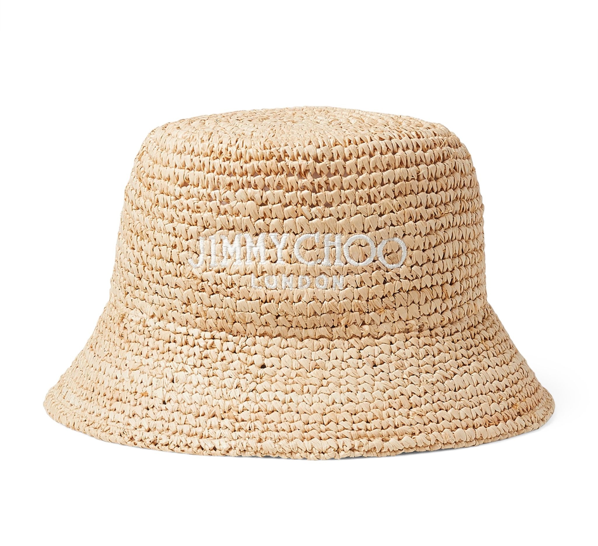 JIMMY CHOO Raffia Atena Bucket Hat