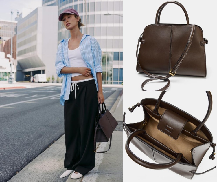 這款名為「Maxi City」的包款以極為都會的外型作為設計，內部擁有兩層跟隔層，可收納小物件、文件，值得一提的細節在左右可調整的皮帶釦環，能滿足女孩在日常收納所需的空間。