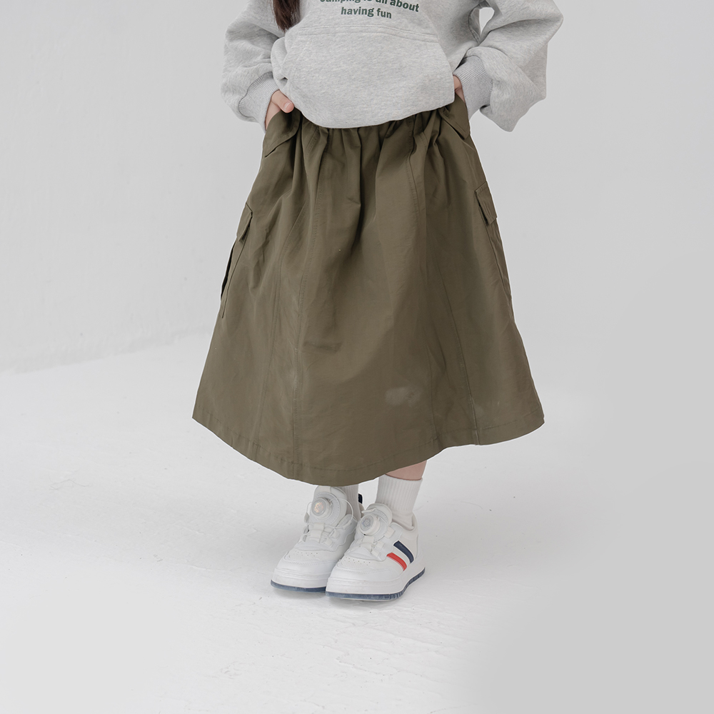 童裝 親子系列 多口袋設計長裙 兩色售 M-XL