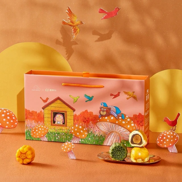 【喜憨兒×幾米】公益月餅-花鳥尋月8入蛋黃酥禮盒(C1)｜中秋送禮