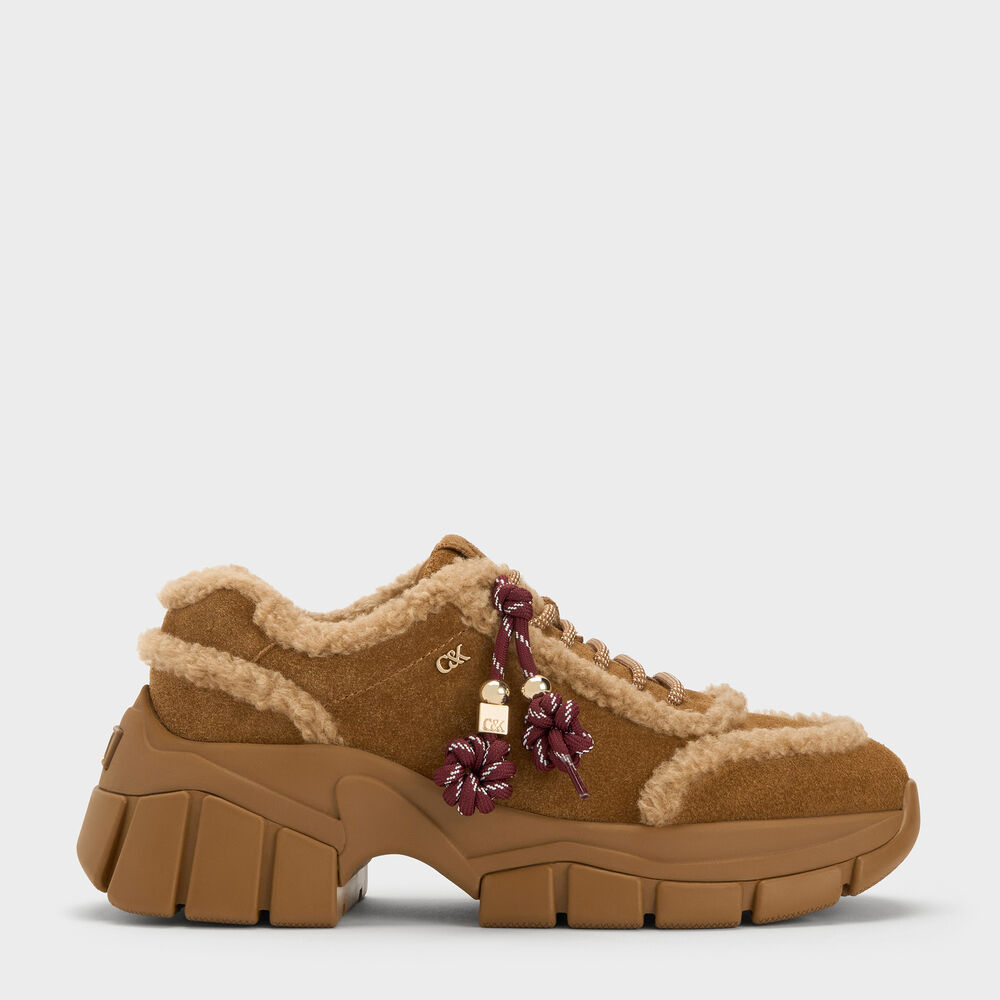 Yunna 麂皮內刷毛厚底球鞋