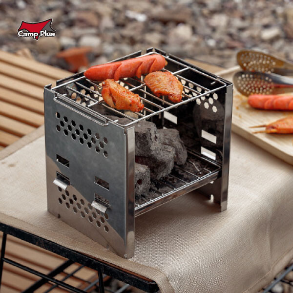 campplus迷你折疊擋風板焚火台(悠遊戶外
