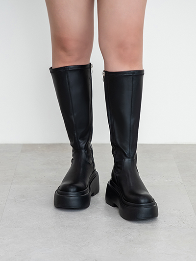 D+AF肉肉女孩長靴推薦  【加寬筒圍】時髦大長腿加厚底長靴