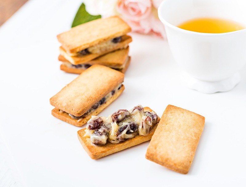 蘭姆葡萄奶油夾心餅乾-10入#獨家特調內餡#濃郁法國蘭姆酒香