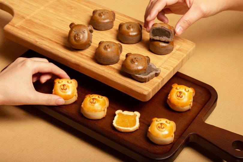 郭元益聯名伴手禮「喔熊OhBear月餅」。（380元，圖／郭元益提供）