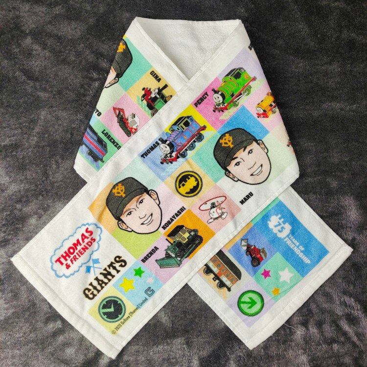 托馬斯合作款棒球球隊長毛巾運動毛巾細長掛脖純棉柔軟吸汗日單