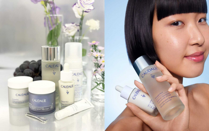 葡萄蔓極致亮白系列除了精華液很熱銷，很多人也會一次帶走精華露、日霜、眼霜的一整套，讓透亮效果更加乘。（圖／吳雅鈴攝、品牌提供）   