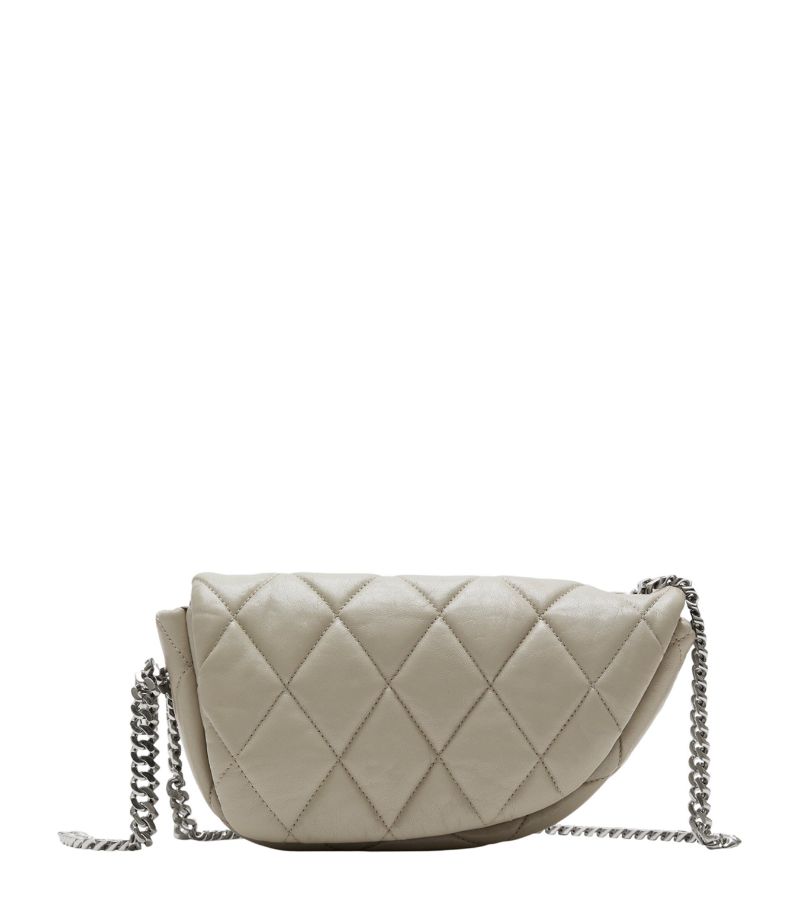 Burberry Leather Quilted Shield Shoulder Bag