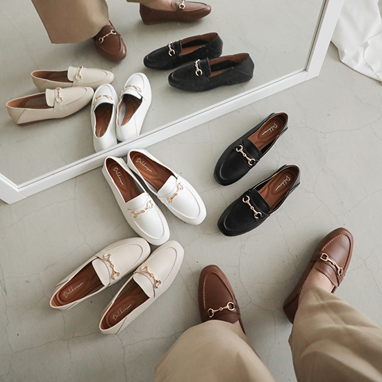 薄底鞋推薦 超軟Q馬銜釦樂福鞋