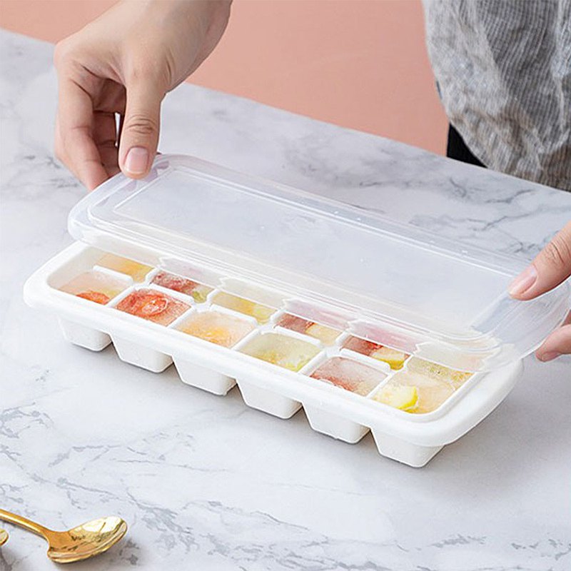 (預計6月中到貨)日本NAKAYA 日本製多尺寸製冰盒/冰塊盒附蓋-4入