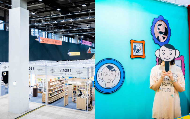 擔任今年視覺總導演的日本超人氣插畫家unpis蒞臨逛展，陪伴民眾一同見證全球首場文具影展的專屬魅力。（圖／誠品提供）