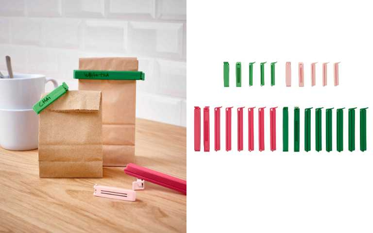 IKEA BEVARA袋子封口夾 26件組／59元（圖／品牌提供）