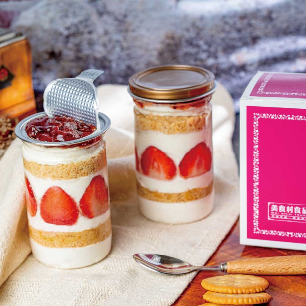 【美食村】草莓初鹿濃奶易開罐蛋糕x4罐-日本人的最愛