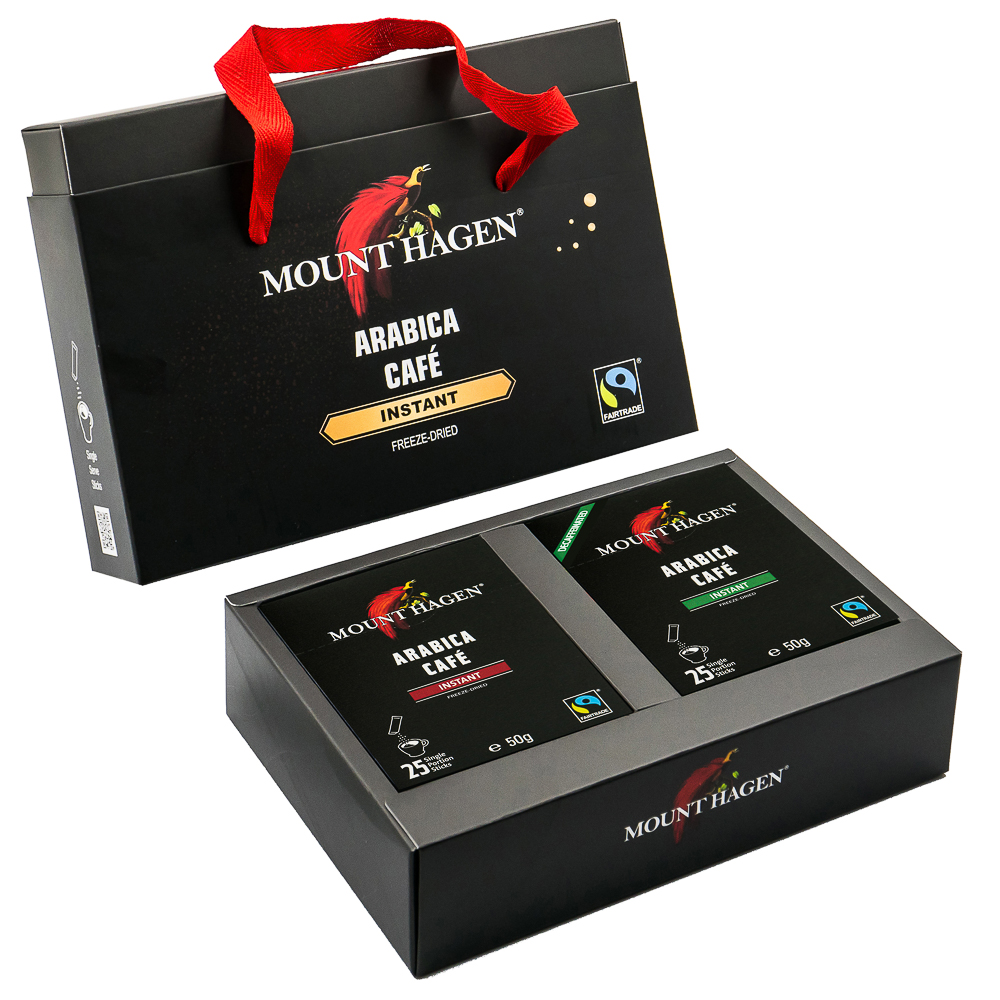 【Mount Hagen】公平貿易即溶咖啡禮盒-綜合組合(2g x 50入)