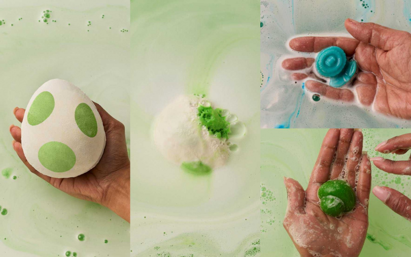 超級瑪利歐銀河電影版x LUSH耀西蛋汽泡彈附沐浴軟糖／600元（圖／品牌提供）